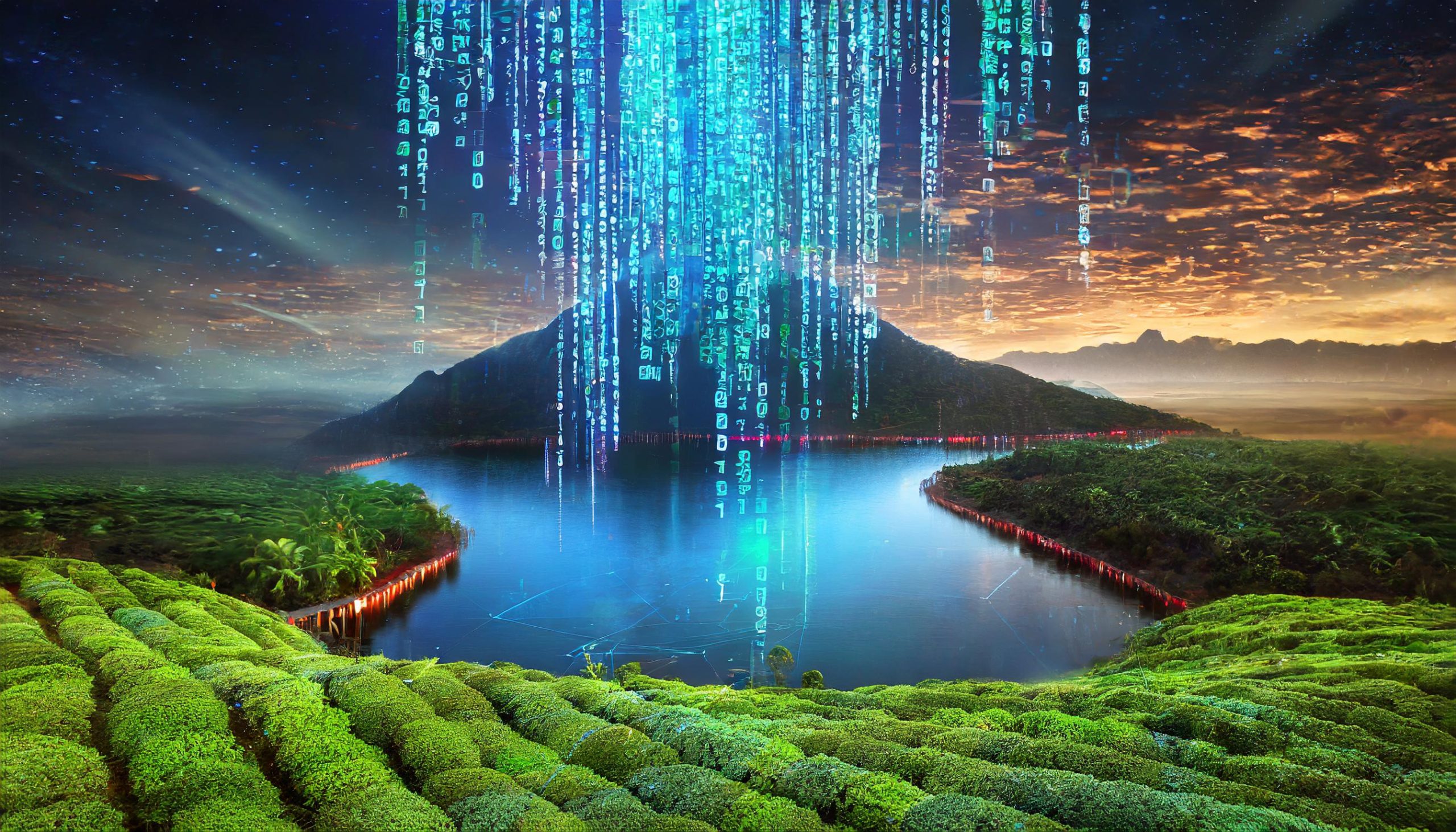 Firefly abstract landscape with code 17777(1)